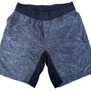 Lululemon T.H.E. Short 9" Linerless Mix Match Asphalt Grey Black Training Large